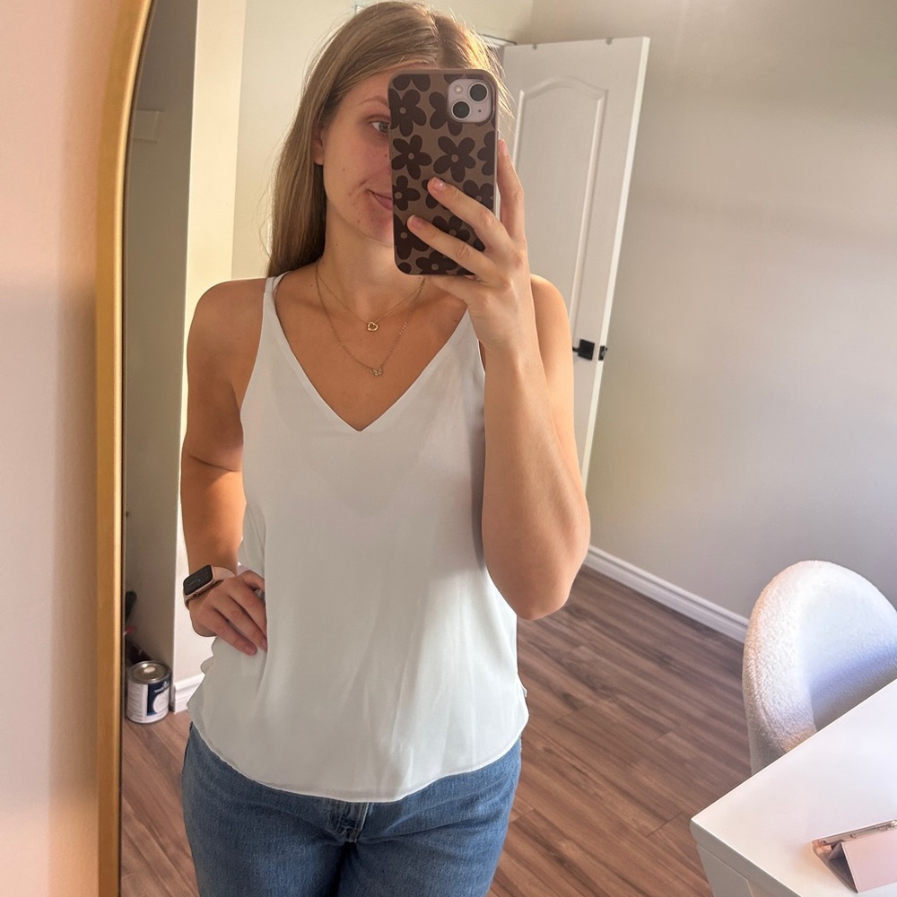 Topshop Soft Blue Strappy Blouse